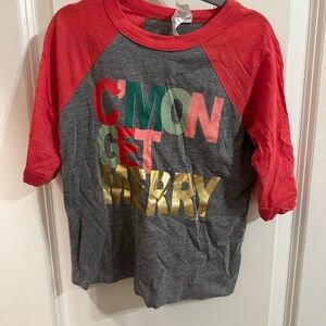 Bella Canvas Christmas Red and Gray Long Sleeve Tee 🎄🎅🏼